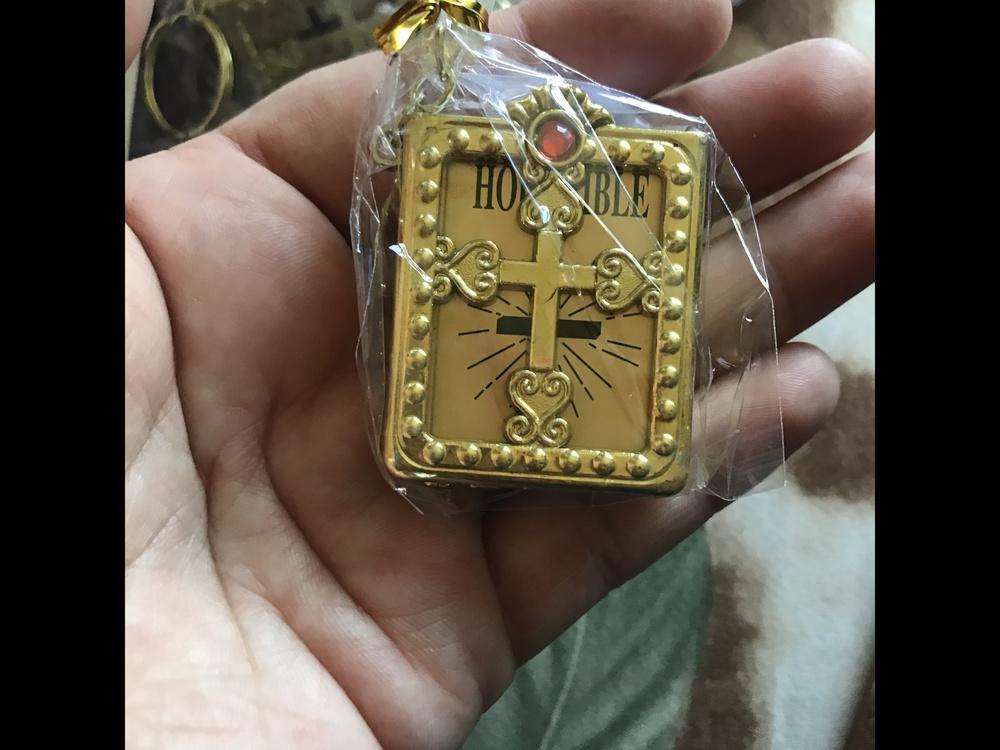 Mini Holy Bible Gold Keychain